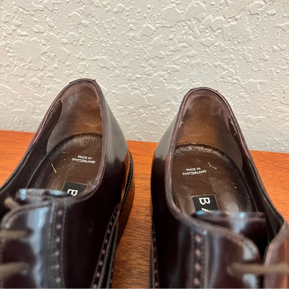 Bally Mens Dark Brown Cap Toe Oxfords Size 8.5 - Picture 10 of 16